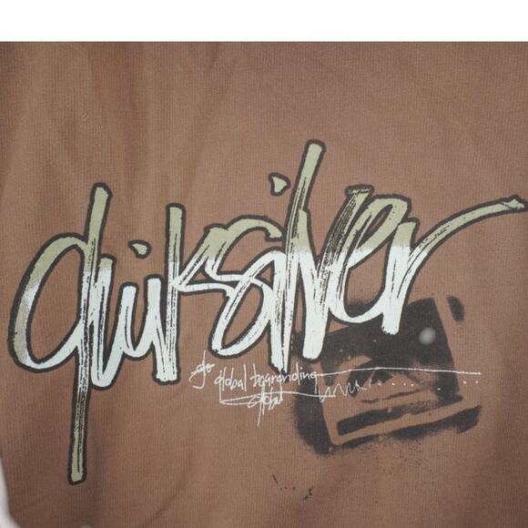 Vintage Quiksilver Brown Full-Zip Hoodie Sherpa Lined (Size XL) – Needs Repair - Picture 6 of 8